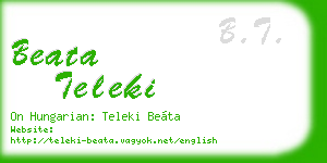 beata teleki business card